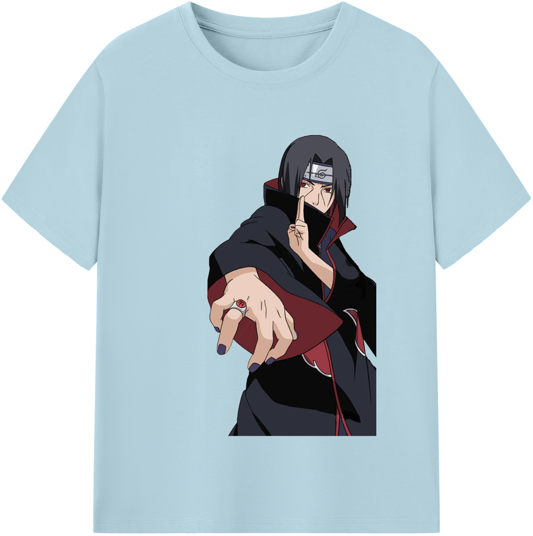 （画像用） NARUTO -ナルト- うちは イタチ Uchiha Itachi 綿100％半袖Tシャツ（フロントプリント）